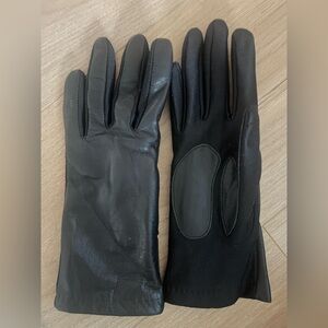 Black Genuine Leather Gloves